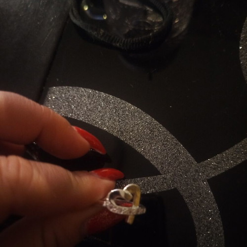 Silver 925 Heart-Shaped Ring with Zirconia like new