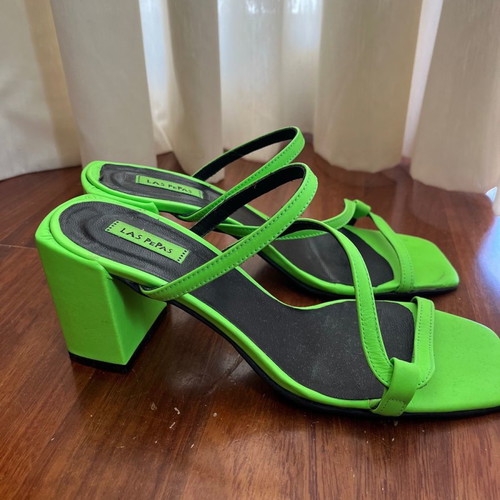 Las Pepas sandals used, green, size 38