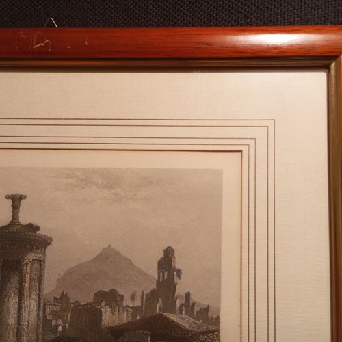 Lysicrates Monument engraving used from 1840 with frame