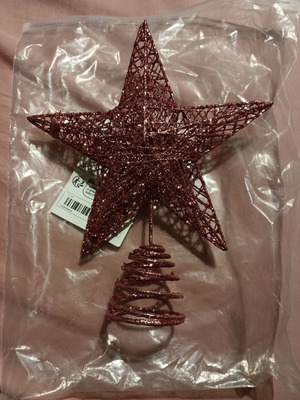 Christmas star pink unused for tree or decoration