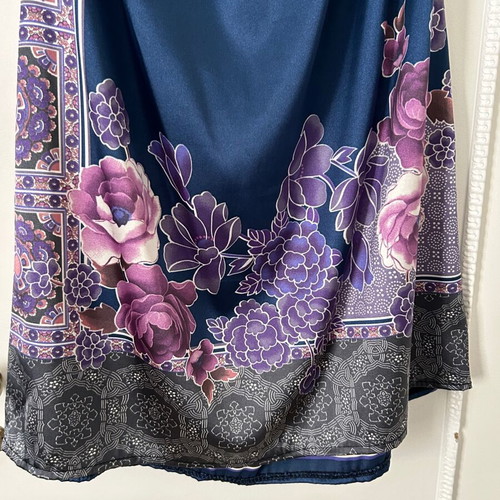 Mini dress S like new, blue and purple, with Asian influences
