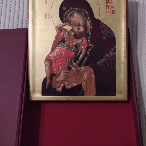 Icon of Panagia Kecharitomeni new with 24K gold leaf
