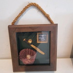 Wooden wall frames with string (3 pieces)