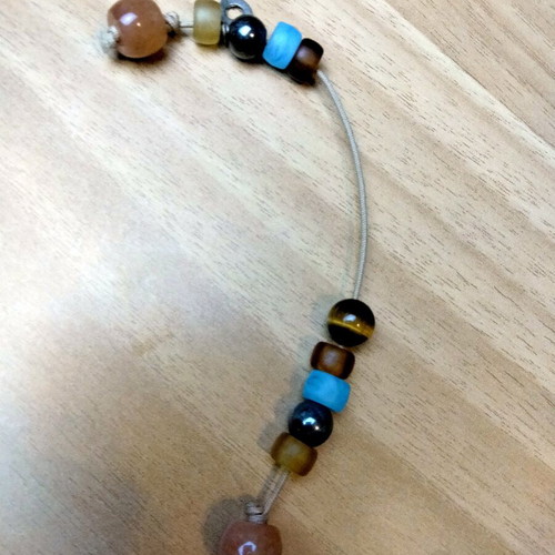 Decorative komboloi with synthetic resin and multicolor worry beads like new