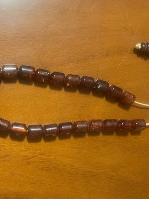Amber worry beads like new with 23 beads