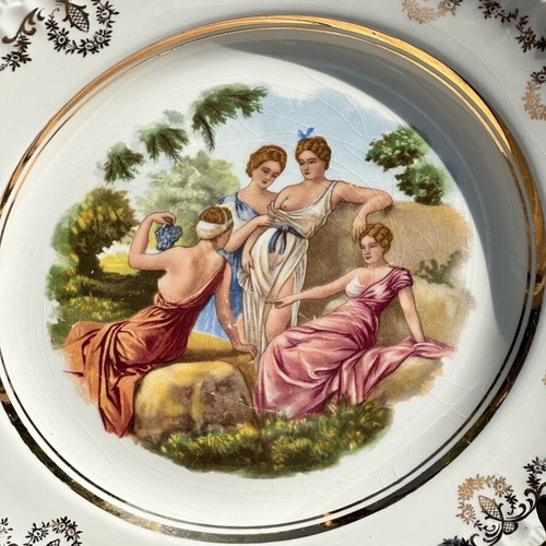 Antique Swinnertons Luxor Vellum decorative plate used with romantic scene