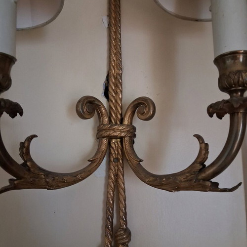 French wall lights like new, pack of 2, 1870