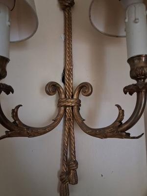 French wall lights like new, pack of 2, 1870