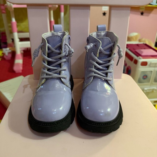 Children's leather boots size 27 like new, purple