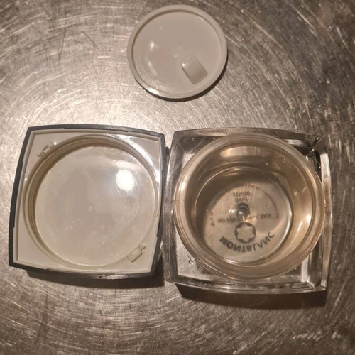 Montblanc cream jar used with plastic screw lid