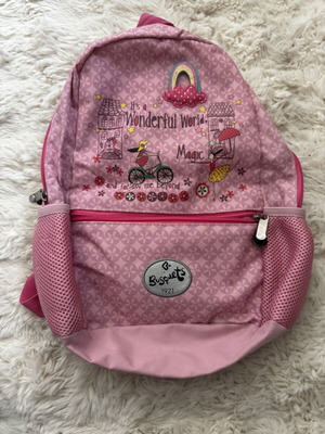 Bagt Wonderland World children's backpack used, pink