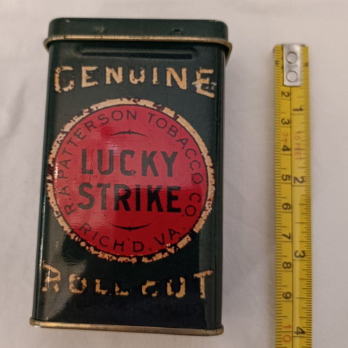 Lucky Strike vintage style metal tobacco box used reproduction
