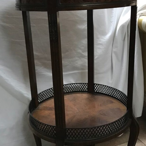 Set of 2 Louis XVI style tables used, antiques