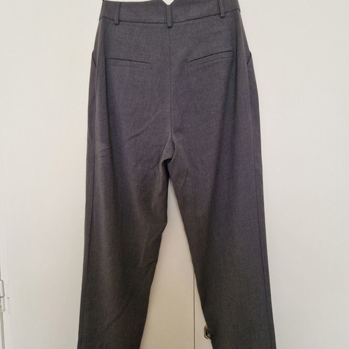High-waisted gray pants Moutaki used, size S