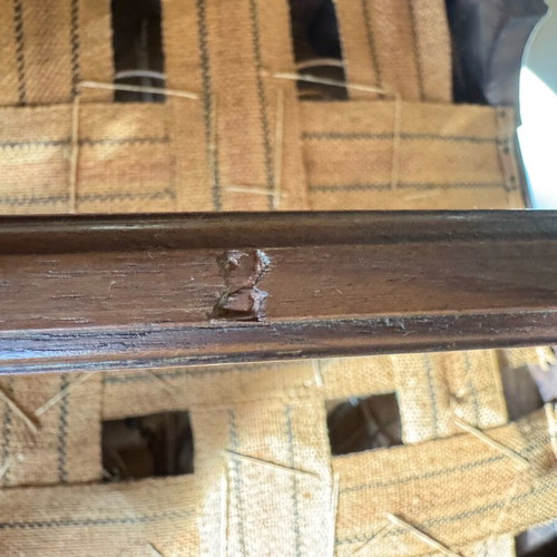 Vintage Saridis Walnut Chairs set of 5 used, Gothic Revival Chippendale