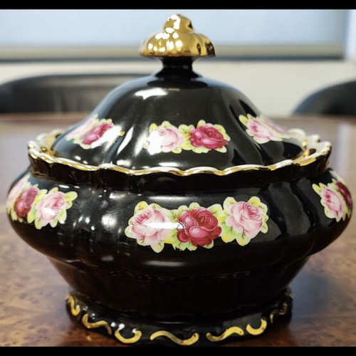 Classic porcelain fondue pot Schumann Bavaria vintage 1950