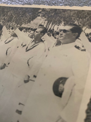 Πολεμικό Ναυτικό Όρκομωσία Ναυτών 1944-45 Μεταχειρισμένη αυθεντική φωτογραφία 16x11,5εκ