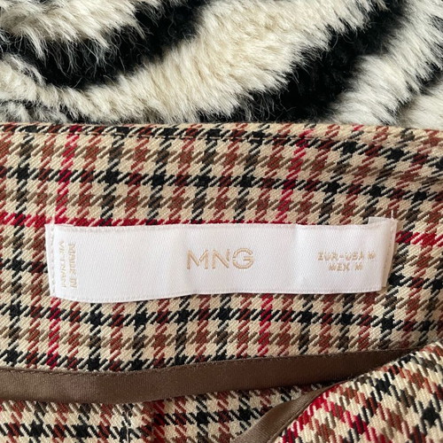 Checked mini tweed skirt Mango like new, multicolored
