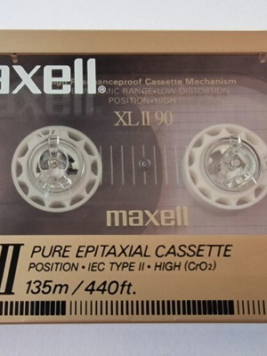 Maxell XL II 90 VS III Type II blank cassette tape new sealed