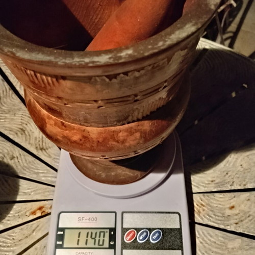 Traditional Wooden Mortar and Pestle vintage, handmade, 22cm