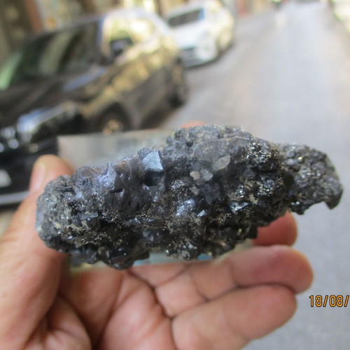 Galena mineral specimen, lead sulfide with silver traces