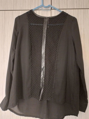 Zara long-sleeve blouse used, black, size S