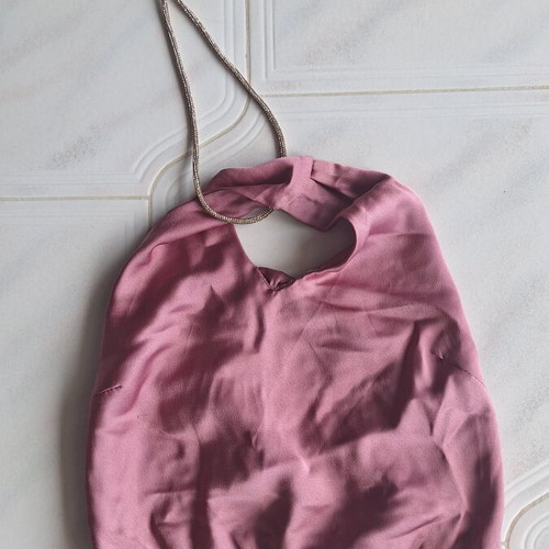 Judah Club Satin Halter Crop Top dusty rose size S like new