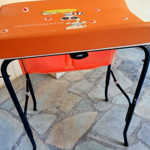 Baby bath changing table used with stand, foldable