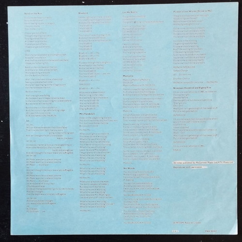 Wings Band On The Run vinyl record used, UK edition, rock