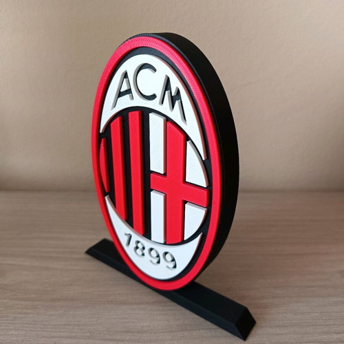 AC Milan Logo with stand, 3D printed