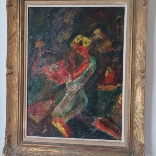 Oil painting by Anthi like new, dimensions 0.58x0.45