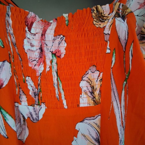 Minkpink Tangerine Dream Floral Midi Dress new, small medium