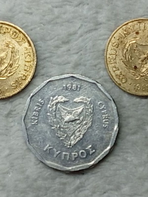Cyprus coins used, set of 3, M27-59