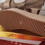 Celebrity beige platform sandals like new, size 39