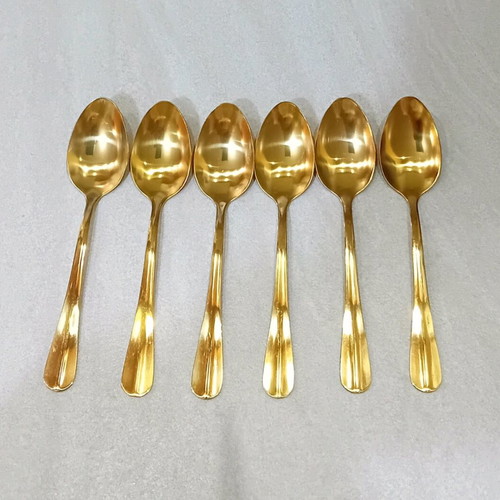 Soup spoons new, pack of 6, gold