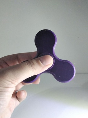Fidget Spinner new, dark purple, 3D printed