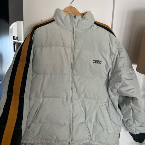 Umbro men's puffer jacket used, beige, size XL
