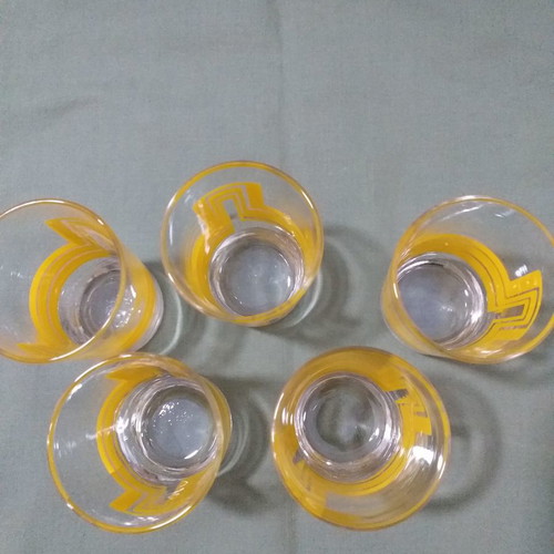 Vintage retsina glasses used, pack of 5