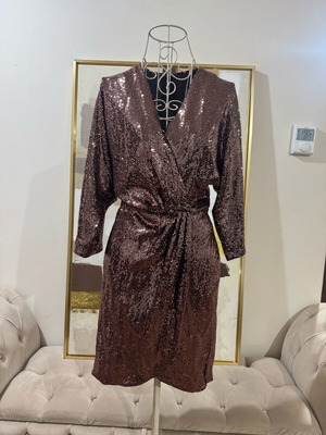 VG Styline dress elastic wrap with metallic details like new