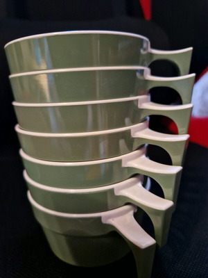 Olympic Airways coffee cups set of 5, like new, collectible