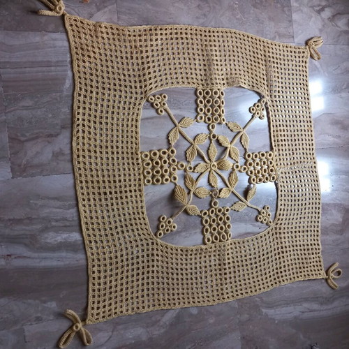 Handmade knitted piece new, dimensions 56×59