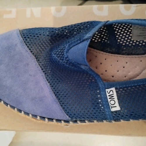 Toms used blue shoes size 38