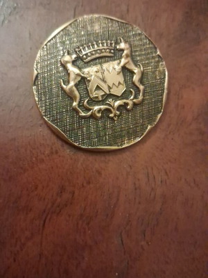 Vintage buttons with embossed lion design, like new