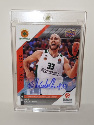 Nick Calathes autograph card 2018 HIGH GLOSS Nick Calathes autograph Panathinaikos signature