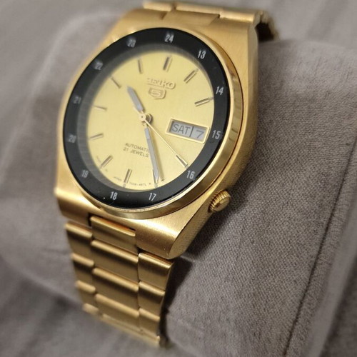 Seiko 5 vintage gold automatic Railway watch new