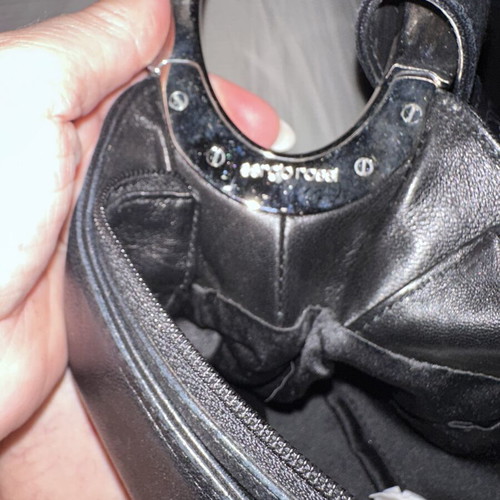 Sergio Rossi hand bag like new, black, hand-held