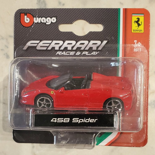 Burago Ferrari 458 Spider σφραγισμένο μοντέλο αυτοκινήτου