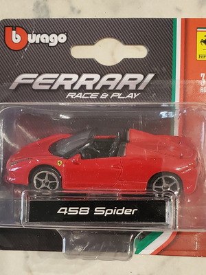 Burago Ferrari 458 Spider σφραγισμένο μοντέλο αυτοκινήτου