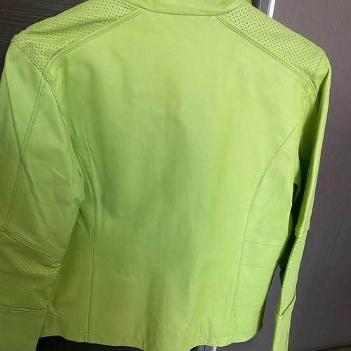 Nappa leather women's jacket new, light green