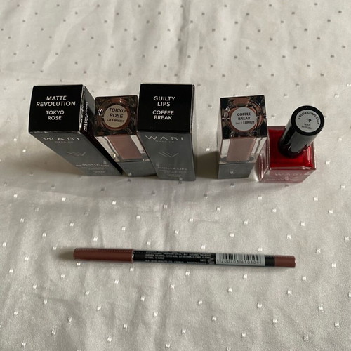 WABI makeup set new with 4 lip products and nail polish